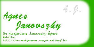agnes janovszky business card